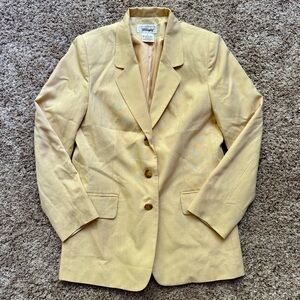 Worthington Vintage Butter Yellow Blazer | Size 6